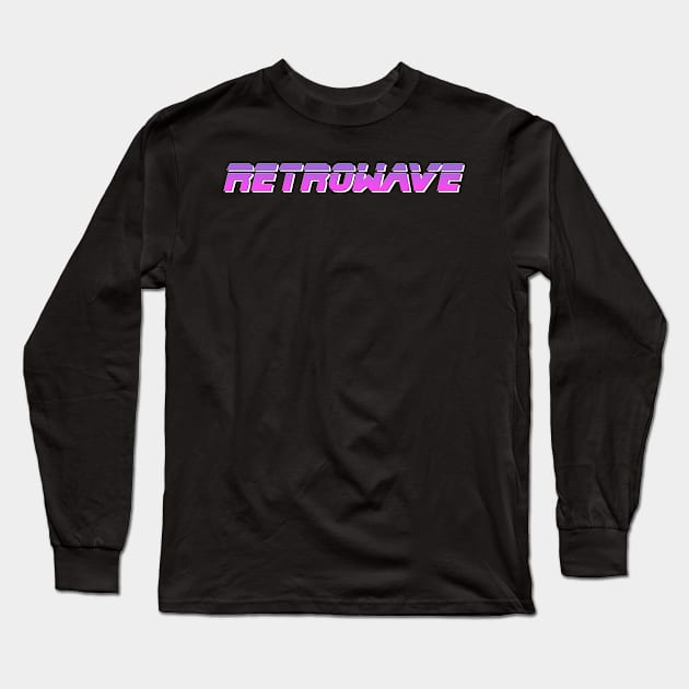 RETROWAVE (on black) Long Sleeve T-Shirt by RickTurner